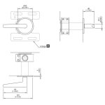 CEA Flag Zawór odcinający ścienny ciepła woda element zewnętrzny Satin Stainless Steel FLG30S