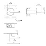 CEA Flag Zawór odcinający ścienny zimna woda element zewnętrzny Satin Stainless Steel FLG31S