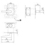 CEA Flag Zawór odcinający ścienny ciepła woda element zewnętrzny Satin Stainless Steel FLG35S