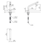 CEA Gastone Bateria podokienna kuchenna jednootworowa Satin Stainless Steel GAS24S