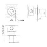 CEA Gastone Zawór odcinający ścienny zimna woda element zewnętrzny Satin Stainless Steel GAS13WS