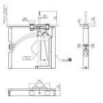 CEA Giotto Bateria wannowa 3-otworowa na brzeg wanny ze słuchawką prysznicową element zewnętrzny Satin Stainless Steel GIO110S