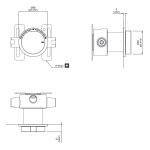 CEA Giotto Mieszacz termostatyczny ścienny element zewnętrzny Satin Stainless Steel TRM08S