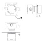 CEA Giotto Mieszacz termostatyczny ścienny element zewnętrzny Satin Stainless Steel TRM19S