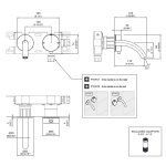 CEA Giotto Plus Bateria umywalkowa ścienna z wylewką 12,5 cm element zewnętrzny Satin Stainless Steel GIO76S