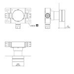 CEA Giotto Plus Mieszacz ścienny element zewnętrzny Satin Stainless Steel GIO100S