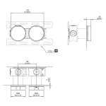 CEA Giotto Zawór odcinający (para) ścienny mieszający element zewnętrzny Satin Stainless Steel GIO37S