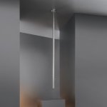 CEA Gradi Bateria umywalkowa sufitowa H165 cm element zewnętrzny Satin Stainless Steel GRA19S