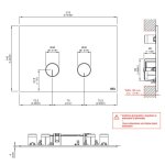 CEA Hydroplate Przycisk do spłuczki dwufunkcyjnej Geberit (Omega) Satin Stainless Steel PLA17S