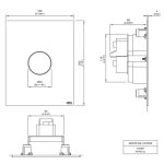 CEA Hydroplate Przycisk do spłuczki Grohe-Dal Satin Stainless Steel PLA10S