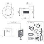 CEA Hydroplate Przycisk do spłuczki Geberit (Sigma8) Satin Stainless Steel PUL12S