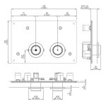 CEA Hydroplate Przycisk (para) do spłuczki Geberit (Omega) Satin Stainless Steel PUL08S