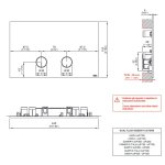 CEA Hydroplate Przycisk podwójny do spłuczki Geberit Satin Stainless Steel PLA02S