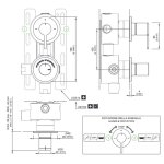 CEA Innovo Bateria prysznicowa ścienna termostatyczna z przełącznikiem 2-drożnym element zewnętrzny Satin Stainless Steel INV70S