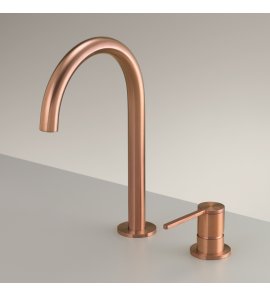 CEA Innovo Bateria umywalkowa 2-otworowa z obrotową wylewką H24,5 cm Copper Satin INV40PS