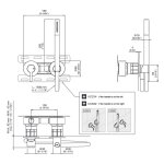 CEA Innovo Bateria wannowa/prysznicowa ścienna z słuchawką i wężem element zewnętrzny Satin Stainless Steel INV62WS