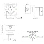 CEA Innovo Przełącznik ścienny 2-drożny element zewnętrzny Satin Stainless Steel INV110S