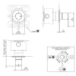 CEA Innovo Przełącznik ścienny 2/3-drożny element zewnętrzny Satin Stainless Steel INV111S