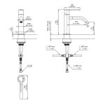 CEA Innovo Zawór na zimną lub ciepłą wodę jednootworowy H15,5 cm Satin Stainless Steel INV03S