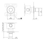 CEA Innovo Zawór odcinający ścienny ciepła woda element zewnętrzny Satin Stainless Steel INV90S