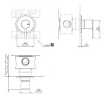 CEA Innovo Zawór odcinający ścienny zimna woda element zewnętrzny Satin Stainless Steel INV91S