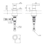 CEA Innovo Zawór odcinający jednootworowy ciepła woda Satin Stainless Steel INV101S