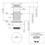 CEA Korek klik klak uniwersalny do umywalek/bidetów z przelewem lub bez przelewu Satin Stainless Steel PIL19S