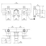 CEA Lutezia Bateria prysznicowa ścienna termostatyczna z 2 zaworami odcinającymi element zewnętrzny Satin Stainless Steel LTZ51S