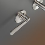 CEA Lutezia Bateria umywalkowa ścienna z wylewką 12,5 cm element zewnętrzny Satin Stainless Steel LTZ01S