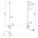 CEA Lutezia Plus Bateria umywalkowa wolnostojąca element zewnętrzny Satin Stainless Steel LTZ20S