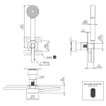 CEA Lutezia Słuchawka prysznicowa z uchwytem ściennym i przyłączem wody element zewnętrzny Satin Stainless Steel LTZ90SGS