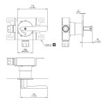 CEA Lutezia Zawór odcinający zimna woda element zewnętrzny Satin Stainless Steel LTZ71S