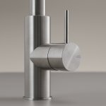 CEA Milo360 Bateria kuchenna jednootworowa z obrotową i wyciąganą wylewką Satin Stainless Steel MIL201S