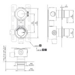 CEA Milo360 Bateria prysznicowa ścienna termostatyczna z zaworem odcinającym element zewnętrzny Satin Stainless Steel MIL61S