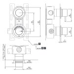 CEA Milo360 Bateria prysznicowa ścienna termostatyczna z zaworem odcinającym element zewnętrzny Satin Stainless Steel MIL121S