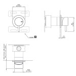 CEA Milo360 Mieszacz ścienny element zewnętrzny Satin Stainless Steel MIL02S