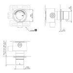 CEA Milo360 Mieszacz termostatyczny ścienny element zewnętrzny Satin Stainless Steel MIL42S