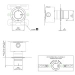 CEA Milo360 Przełącznik ścienny 2-drożny element zewnętrzny Satin Stainless Steel DEV01S