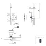 CEA Milo360 Słuchawka prysznicowa z uchwytem ściennym i przyłączem wody element zewnętrzny Satin Stainless Steel MIL90WS