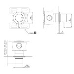 CEA Milo360 Zawór odcinający ścienny zimna woda element zewnętrzny Satin Stainless Steel MIL81S