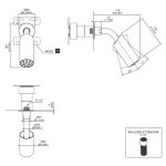 CEA Neutra Deszczownica prysznicowa regulowana ścienna element zewnętrzny Satin Stainless Steel NEU39S