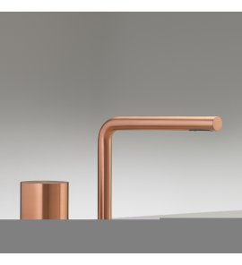 CEA Opus Bateria umywalkowa 2-otworowa z obrotową wylewką Copper Satin OPS01PS