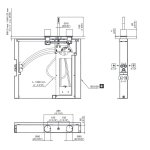 CEA Opus Bateria wannowa 3-otworowa na brzeg wanny ze słuchawką prysznicową element zewnętrzny Satin Stainless Steel OPS27S