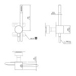 CEA Opus Słuchawka prysznicowa z uchwytem ściennym i przyłączem wody element zewnętrzny Satin Stainless Steel OPS60IS