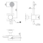 CEA Opus Słuchawka prysznicowa z uchwytem ściennym i przyłączem wody element zewnętrzny Satin Stainless Steel OPS60YIS