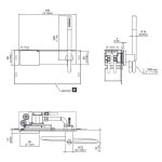 CEA Regolo Bateria wannowa/prysznicowa ścienna z słuchawką i wężem element zewnętrzny Satin Stainless Steel REG10WS