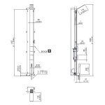 CEA Regolo Zestaw prysznicowy ścienny element zewnętrzny Satin Stainless Steel REG20WS