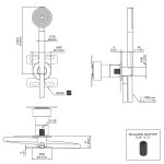 CEA Słuchawka prysznicowa z uchwytem ściennym i przyłączem wody element zewnętrzny Satin Stainless Steel FRE95WS