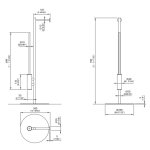 CEA Stem Uchwyt na papier toaletowy i szczotkę wolnostojący Satin Stainless Steel STE17S