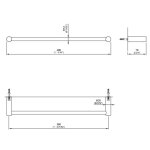 CEA Stem Wieszak na ręcznik ścienny 40 cm Satin Stainless Steel STE02S